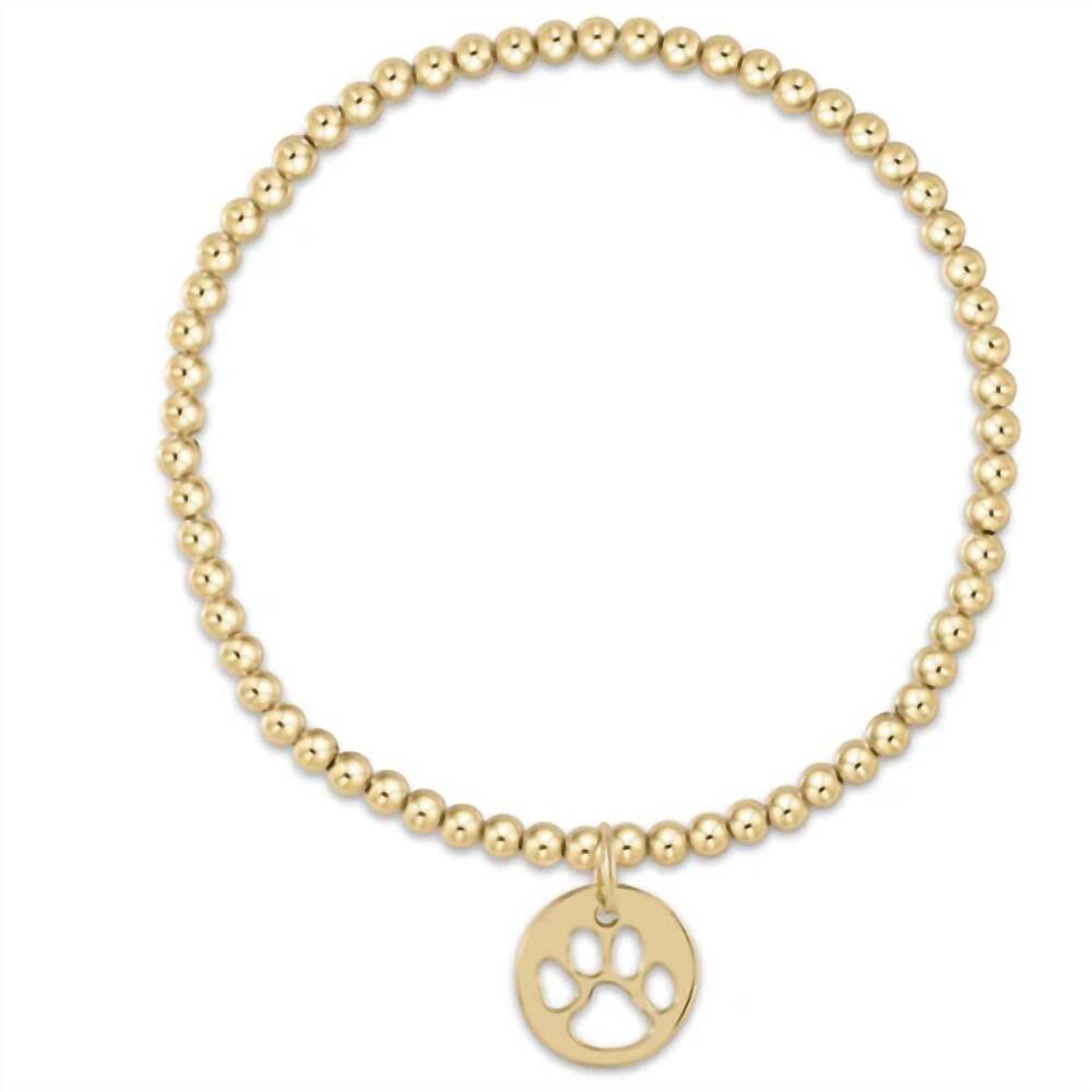 NEW ENEWTON women's classic paw print disc bracelet in gold